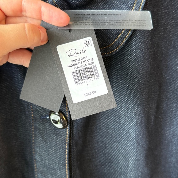 NWT RAILS Figueroa Denim Jacket in Midnight Blues - Picture 13 of 14